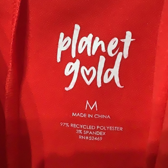 Planet Gold NWOT - Sz M - Red Asymmetrical elegant Wrap Dress - Picture 2 of 8